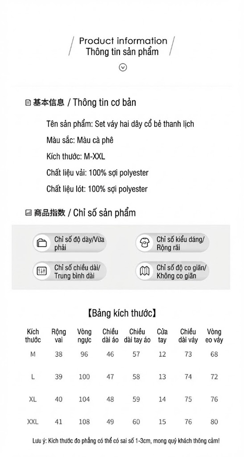 Set Áo Khoác Lửng và Chân Váy Midi Nữ Tính Thu Đông Kèm Thắt Lưng Màu Nâu chi tiết 11