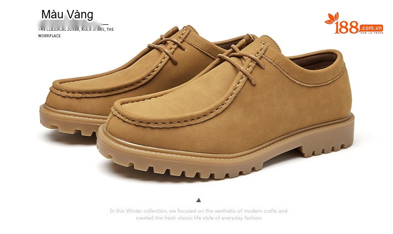 Giày Oxford Nam Giày Da Mờ Buộc Dây Phong Cách Nhật Bản Chiều Cao Đế Khoảng 3cm Màu Đen, Nâu, Xám, Xanh... chi tiết 30