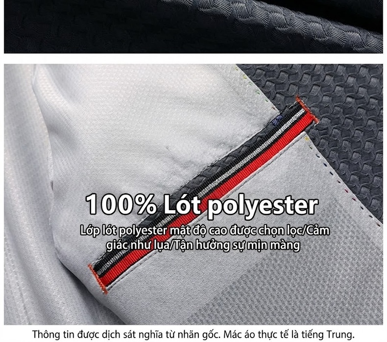 Áo Vest Nam Pique Mỏng Nhẹ Thoáng Khí Chống Nhăn Co Giãn Màu Đen, Xám chi tiết 6
