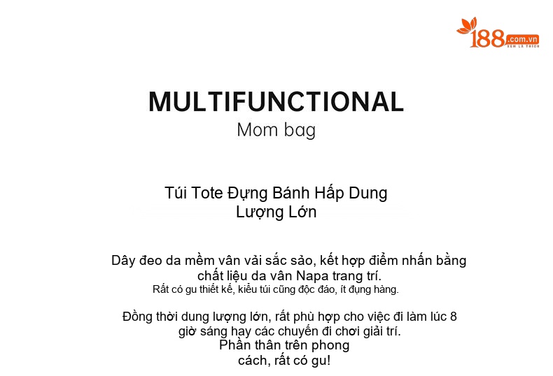 Túi Tote Da Bò Đeo Vai Nữ Sức Chứa Lớn Kiểu Dáng Saddle Màu Be, Đen chi tiết 2