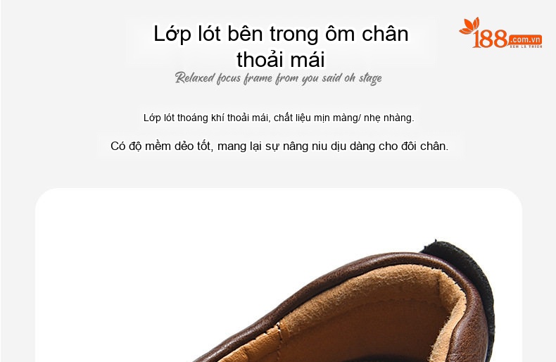 Giày Lười Nam Da Thật Size Lớn Thoáng Khí Chiều Cao Đế Khoảng 3cm Màu Đen, Nâu chi tiết 13