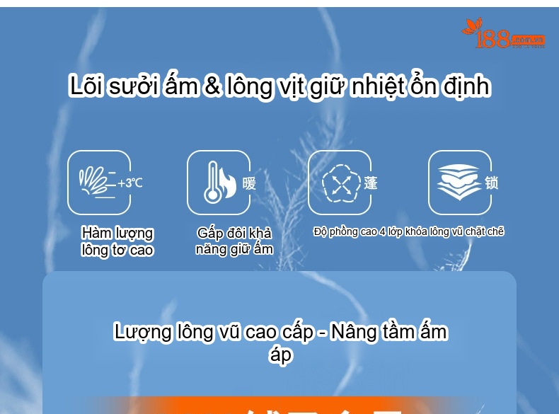 Áo Khoác Phao Lông Vũ Nam Ba Lớp Chống Thấm Nước Có Mũ chi tiết 5