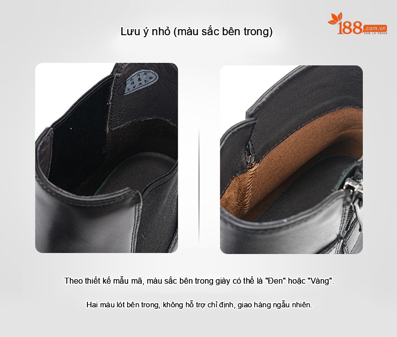 Chelsea Boots Nam Da Bò Cao Cổ Phong Cách Anh Quốc Chiều Cao Đế Khoảng 3cm Màu Đen, Nâu chi tiết 2