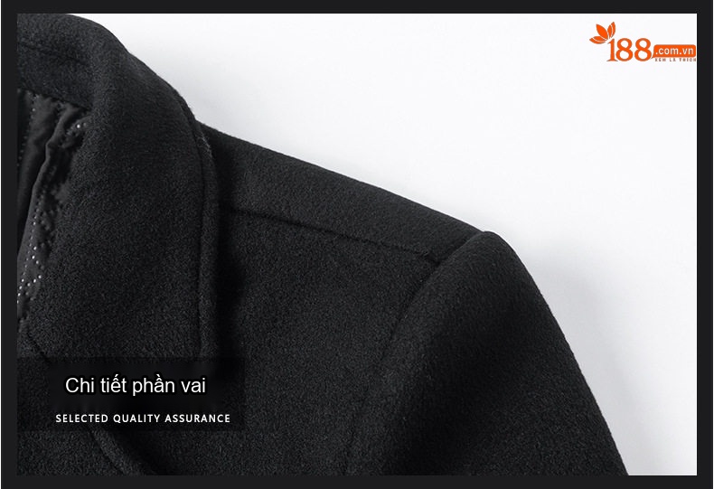 Áo Khoác Dạ Nam Dáng Dài Vừa Vặn Cổ chữ Vest Lông Cừu Dày Dặn Màu Đen, Nâu, Xám Xanh chi tiết 20