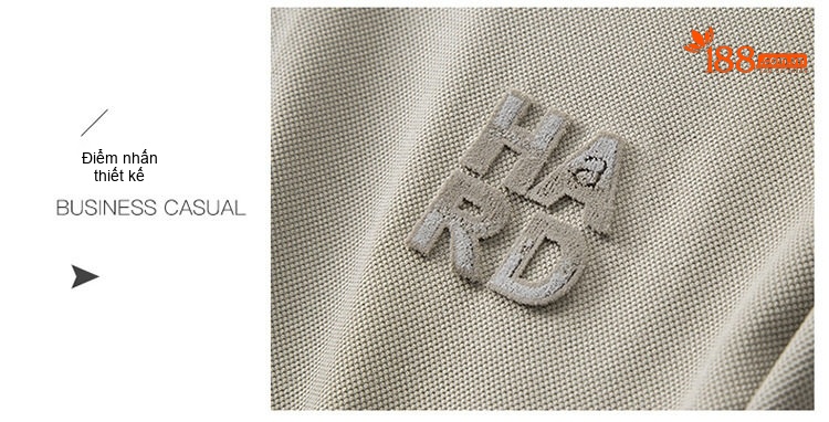 Áo Polo Nam Cotton Sợi Mịn Cộc Tay Form Rộng Màu Kem, Đen, Xám chi tiết 7
