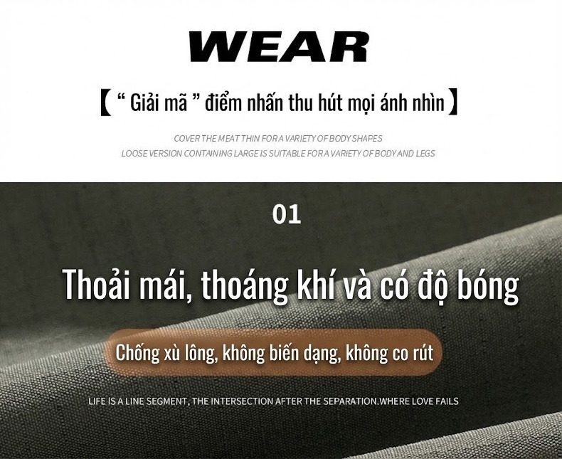 Quần dài nam ống bo gấu lót lông dáng thể thao nhiều túi chi tiết 6