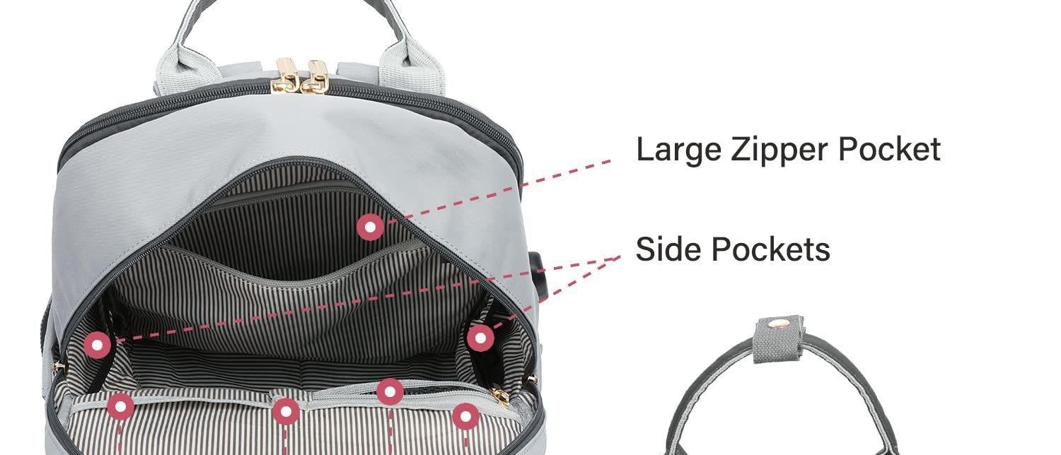 Balo Nữ Thời Trang Đựng Laptop Cỡ Lớn Kiểu Túi Hộp Có Tay Cầm Màu Be, Xám, Đen, Trắng... chi tiết 32