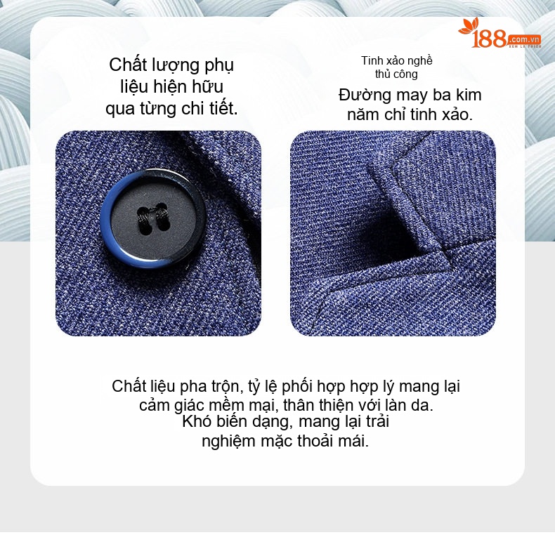 Áo Vest Nam Dệt Kim Co Giãn Không Nhăn Phong Cách Hàn Quốc Màu Đỏ Tía, Xanh Navy, Be, Xám... chi tiết 13