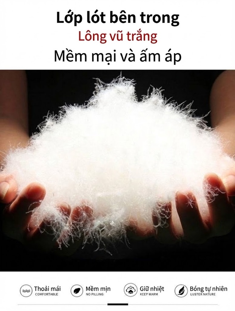 Áo Khoác Phao Nam Da Cừu Dáng Dài Cổ Lông Chồn Cao Cấp Giữ Ấm Màu Đen chi tiết 3