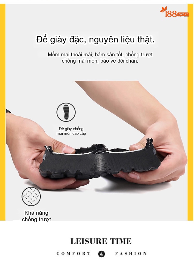 Giày Thể Thao Nam Da Bò Kiểu Dáng Casual Chiều Cao Đế Khoảng 4cm Màu Nâu, Đen chi tiết 4