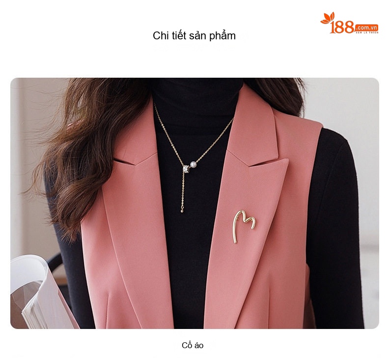 Áo Gile Vest Nữ Công Sở Màu Be, Hồng, Đen chi tiết 24