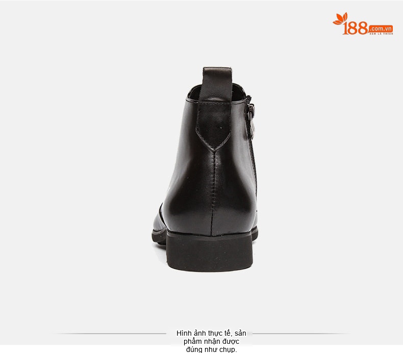 Boot Da Nam Cổ Cao Phong Cách Anh Quốc Chiều Cao Đế Khoảng 3cm Màu Đen, Nâu chi tiết 6