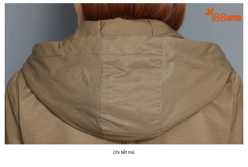Áo Khoác Phao Nữ Dáng Dài Vừa Cotton Chần Bông Dày Ấm Áp Có Mũ Trùm Đầu Màu Đen, Nâu chi tiết 30