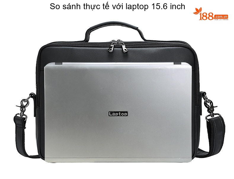 Túi xách tay nam da bò công sở đựng laptop 15.6 inch chi tiết 6
