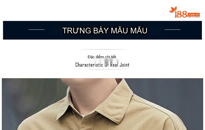 Áo Sơ Mi Tay Dài Nam Cotton Dáng Rộng Phong Cách Công Sở Màu Nâu, Xanh Rêu, Be, Đen chi tiết 17