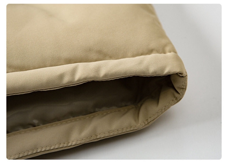 Áo Khoác Phao Nam Nữ Cotton Dáng Rộng Cổ Đứng Lót Nỉ Màu Xanh Dương, Nâu, Hồng, Xanh Lá... chi tiết 13