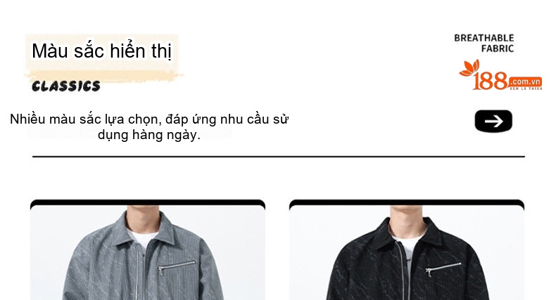 Áo Khoác Nam Cổ Bẻ Dáng Ngắn Phong Cách Retro Vải Đũi Màu Xám, Đen, Xanh Rêu, Nâu chi tiết 8