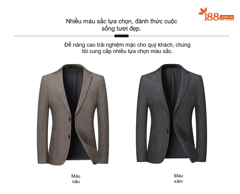 Áo Vest Nam Dáng Ôm Vừa Vặn Dày Dặn Không Nhăn Co Giãn Tốt Màu Nâu, Xám chi tiết 3