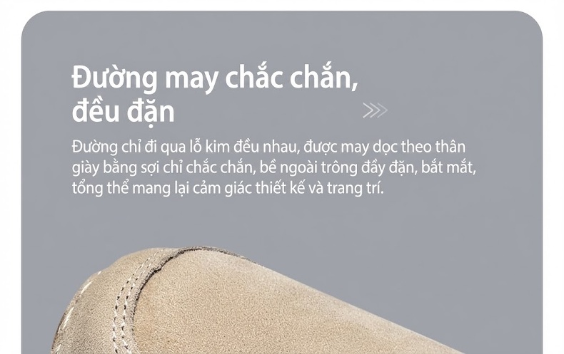 Giày Lười Nam Da Heo Phong Cách Âu Mỹ Chiều Cao Đế Khoảng 2cm Màu Kem, Đen, Xám chi tiết 11