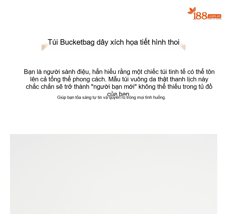 Túi Đeo Chéo Nữ Da Bò Dây Xích Trám Ô Sang Trọng Màu Đen chi tiết 4