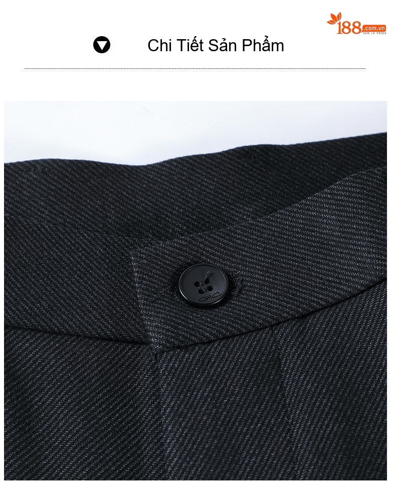 Quần Âu Nam Wool Dáng Suông Chống Nhăn Không Cần Là Màu Đen, Xanh Navy chi tiết 17