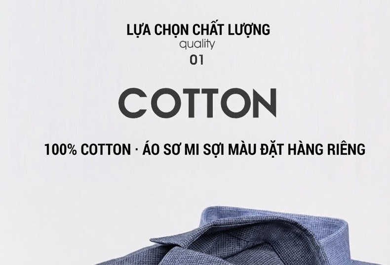 Áo Sơ Mi Tay Dài Nam Cotton Màu Trơn Trung Niên Phong Cách Doanh Nhân Màu Xanh Dương, Đỏ Rượu, Xám, Xanh Ngọc... chi tiết 1