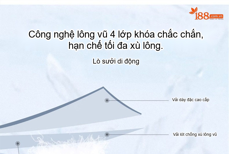 Áo Khoác Phao Nam Lông Vũ 3 Trong 1 Tháo Rời Lớp Trong Giữ Ấm Mùa Đông chi tiết 8
