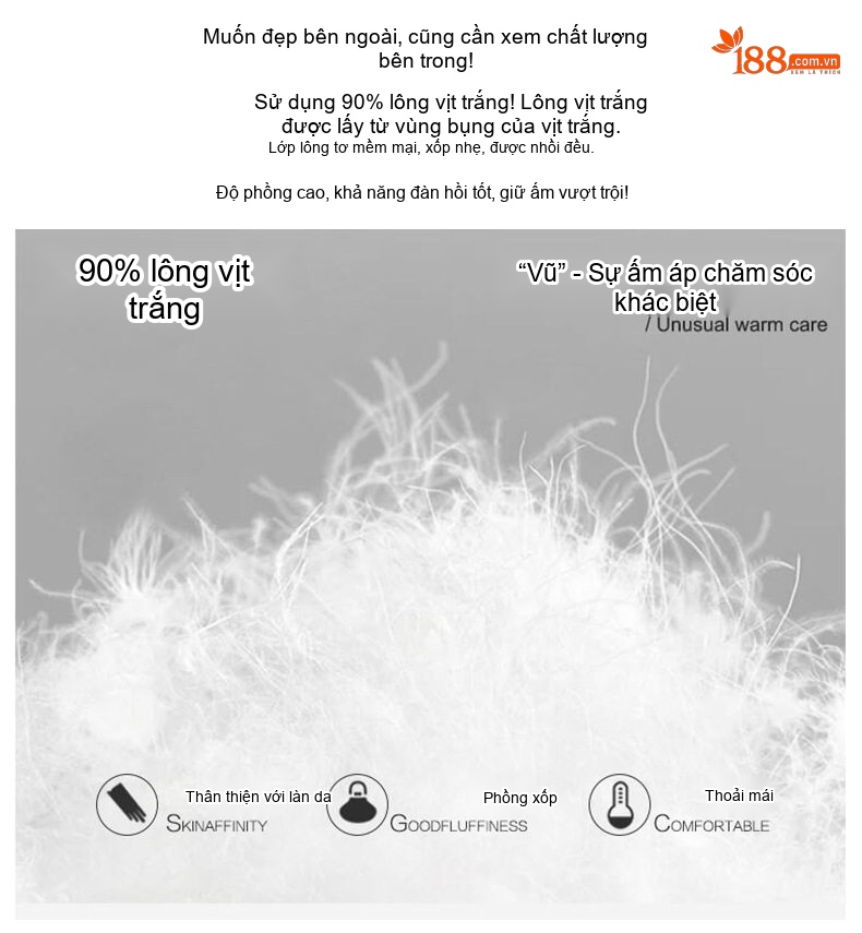 Áo Khoác Phao Dáng Dài Nữ Lông Vũ Trắng Dáng Ôm Thời Trang Màu Vàng Be chi tiết 5