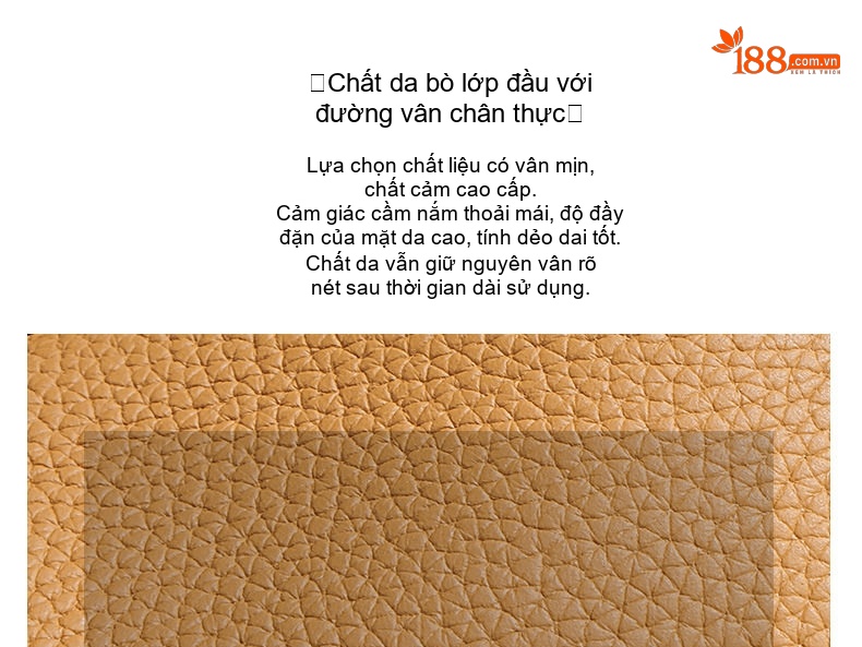 Túi Xách Nữ Da Bò Đeo Vai/Kẹp Nách/Đeo Chéo Phong Cách Pháp Màu Nâu chi tiết 7