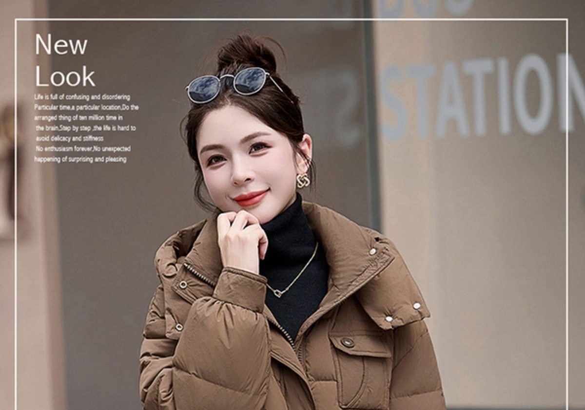 Áo Phao Nữ Dáng Dài Vừa Gọn Gàng Thời Trang Mùa Đông Ấm Áp Màu Be, Nâu, Trắng Kem, Đen... chi tiết 2