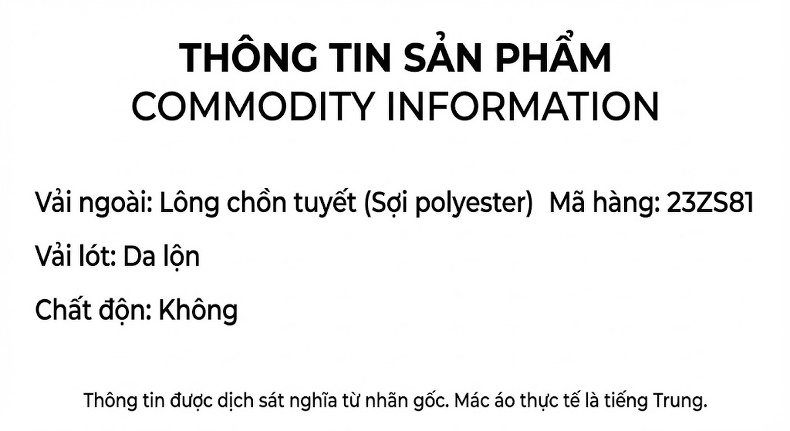 Áo Khoác Nam Giả Da Chồn Dáng Ngắn Lót Nhung Dày Dặn Giữ Ấm Màu Nâu chi tiết 3