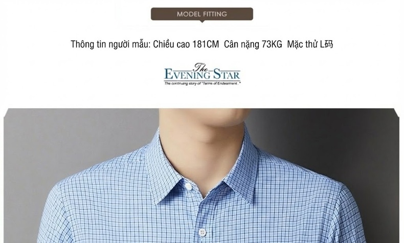 Áo Sơ Mi Nam Sợi Tơ Lụa Cotton Ngắn Tay Chống Nhăn Phong Cách Thanh Lịch Màu Xanh Da Trời, Tím chi tiết 8