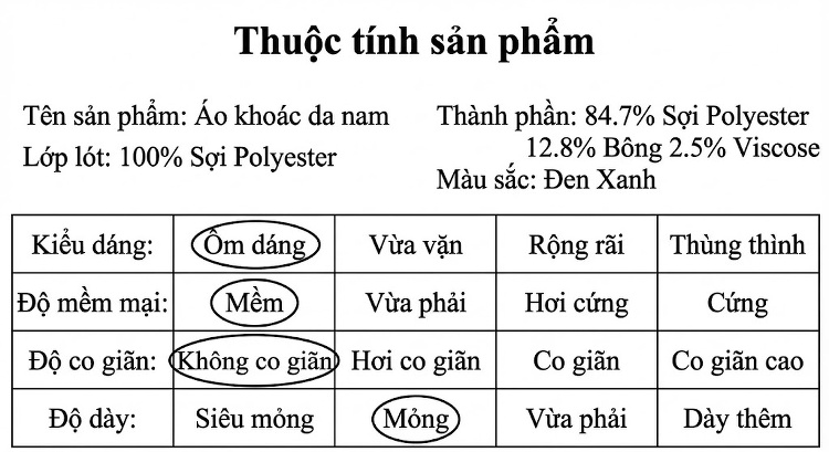 Áo Khoác Da Nam Lót Lửng Cổ Trụ Phong Cách Hàn Quốc Màu Đen, Xanh Navy chi tiết 2