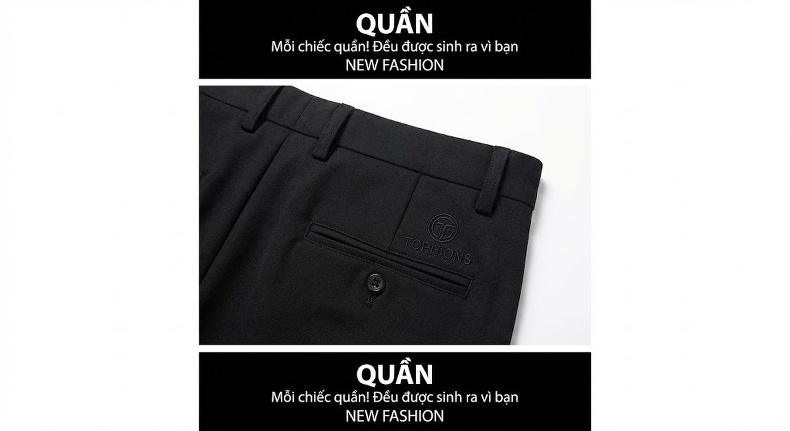 Quần Dài Nam Ống Đứng Lót Lông Mỏng Dáng Ôm Vừa Vặn Màu Đen, Xanh Navy chi tiết 18