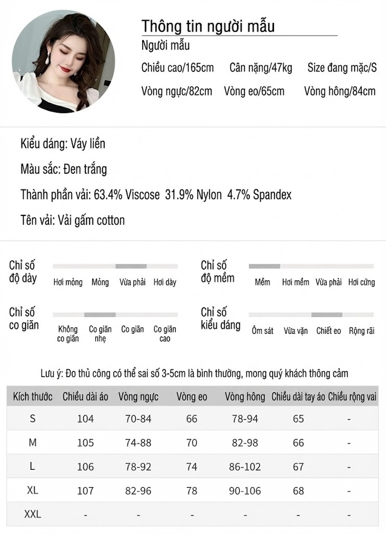 Đầm Dự Tiệc Nữ Ôm Body Tay Lưới Thiết Kế Trẻ Trung Màu Đen, Trắng chi tiết 2