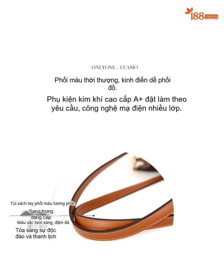 Túi Đeo Vai Nữ In Chữ Dung Tích Lớn Phong Cách Retro chi tiết 6