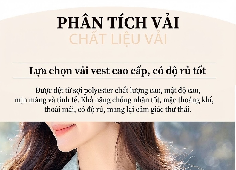 Bộ Vest Công Sở Nữ Tay Lỡ Quần Dài Phong Cách Hàn Quốc Màu Xanh, Hồng, Kaki chi tiết 10