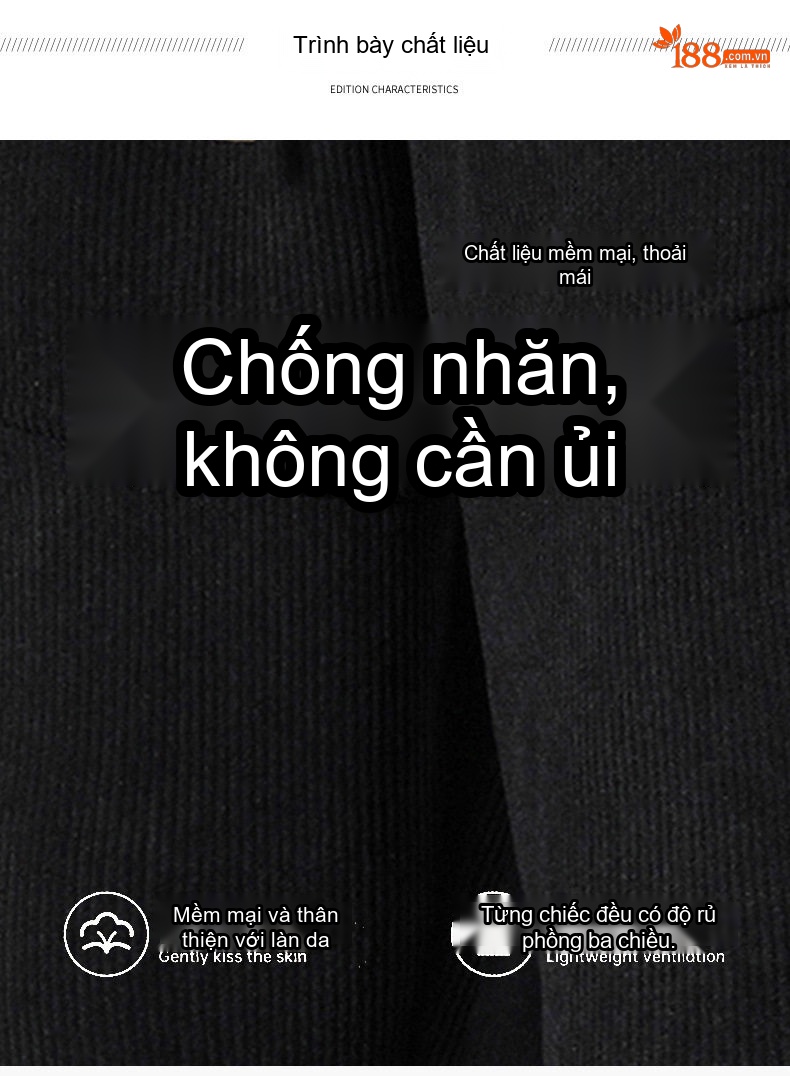 Quần Dài Ống Bo Nam Vải Nhung Gân Giữ Ấm Phong Cách Retro Màu Đen, Xám, Nâu chi tiết 4