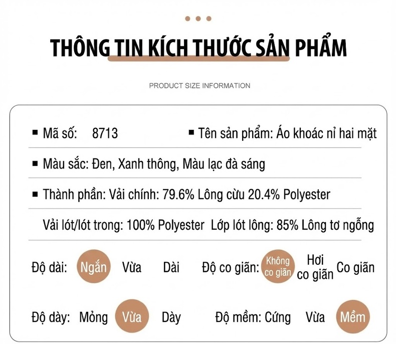 Áo Khoác Nam Lông Vũ Lót Lông Cừu Non Dệt Kim Màu Đen, Nâu chi tiết 18