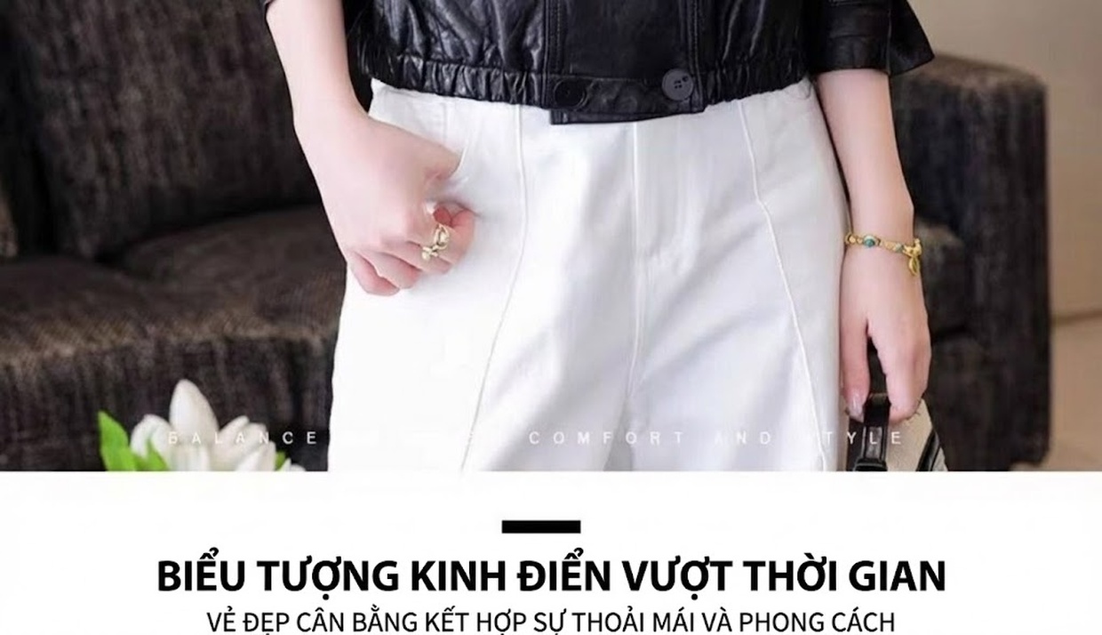 Áo Khoác Da Thật Nữ Kiểu Ngắn Dáng Bomber Da Cừu chi tiết 3