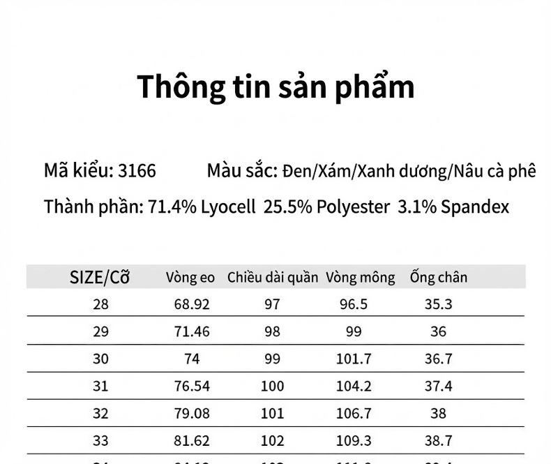 Quần Dài Nam Tencel Lụa Lyocell Mỏng Mát Chống Nhăn Dáng Suông Màu Xanh Lam, Đen, Xám chi tiết 10