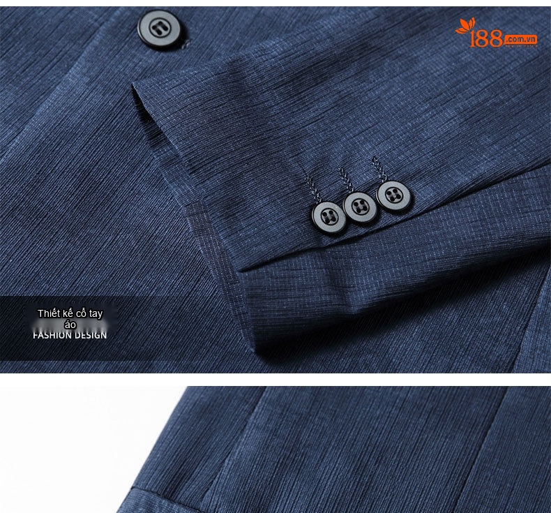 Áo Vest Blazer Nam Mỏng Nhẹ Phong Cách Thanh Lịch Màu Xanh chi tiết 11