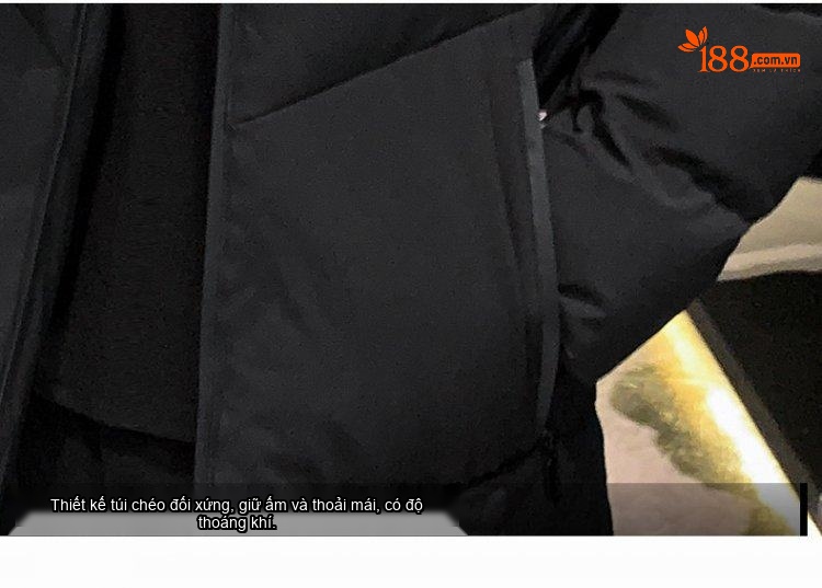 Áo Khoác Phao Nam Cotton Dày Dặn Có Mũ Trùm Đầu Giữ Ấm Phong Cách Hàn Quốc Màu Đen, Xám, Xanh Navy chi tiết 25