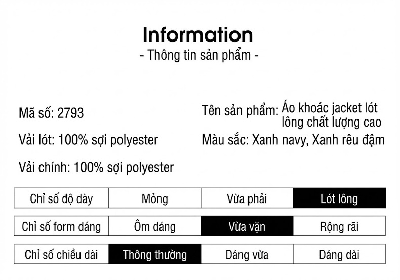 Áo Khoác Lót Lông Cổ Trụ Dày Dặn Chống Gió Cho Bố Màu Đen chi tiết 2