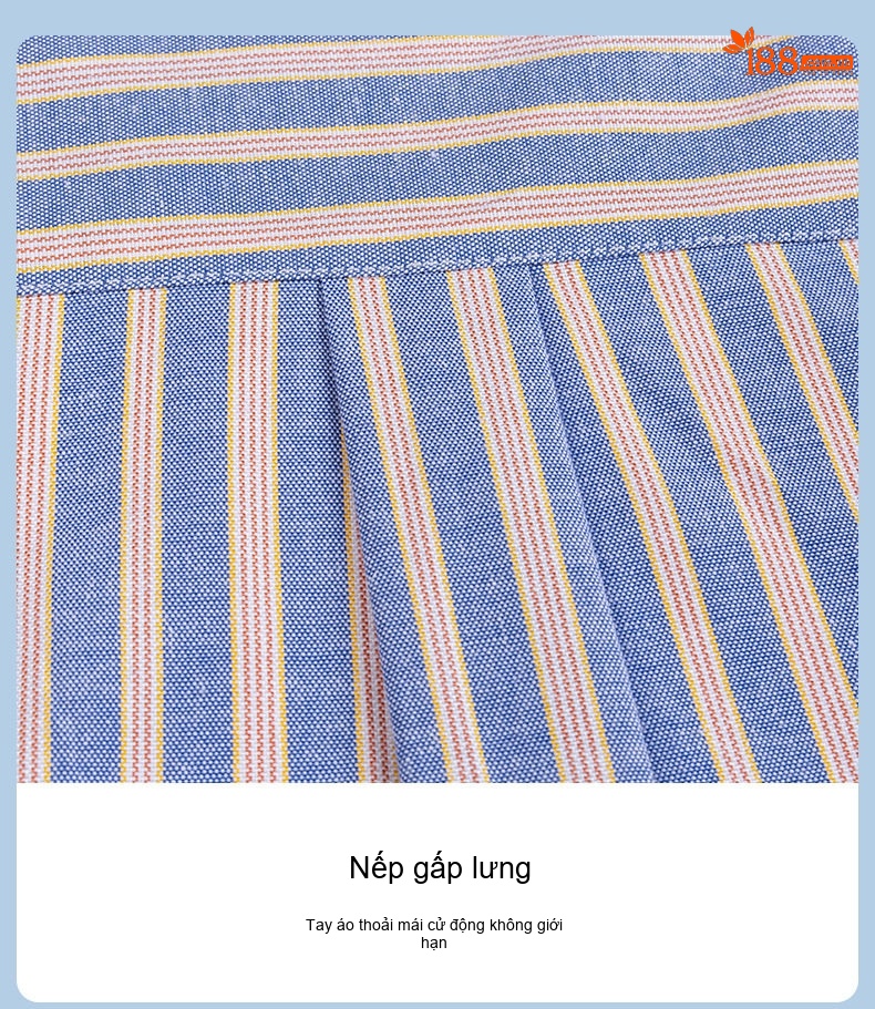 Áo Sơ Mi Nam Tay Dài Oxford Cotton Thoáng Khí Họa Tiết Kẻ Sọc Lớn Màu Xanh Dương, Đen, Trắng, Xám... chi tiết 24