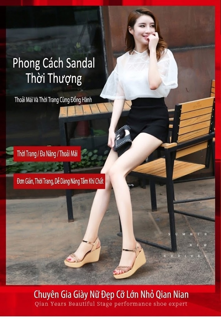 Dép Sandal Nữ Đế Xuồng Quai Hậu Đính Đá Đế Cao 5cm - 6cm Màu Vàng, Đen, Bạc chi tiết 1