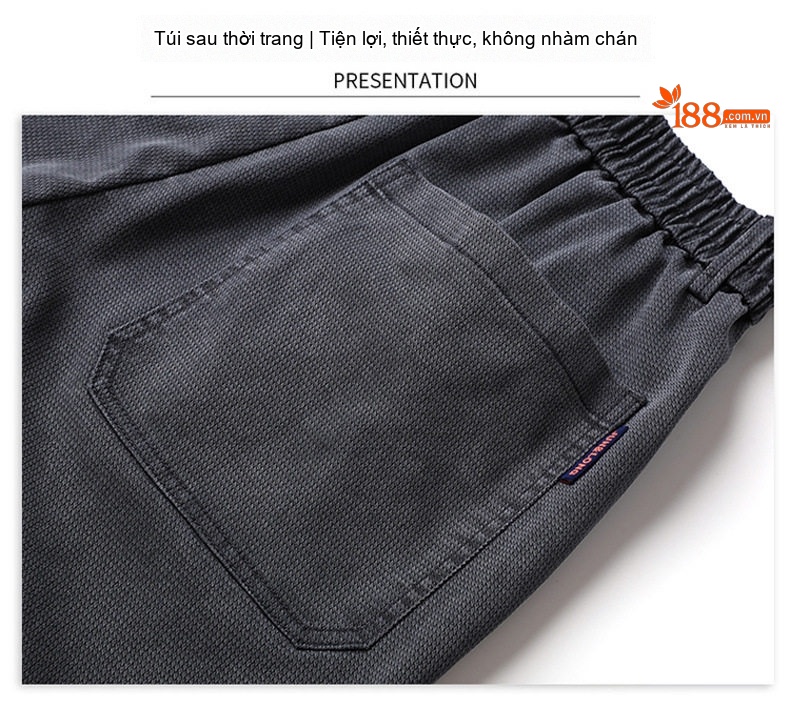 Quần Jean Ống Suông Nam Lyocell Dáng Rộng Thoải Mái Màu Xám, Nâu, Xanh Dương, Đen chi tiết 26