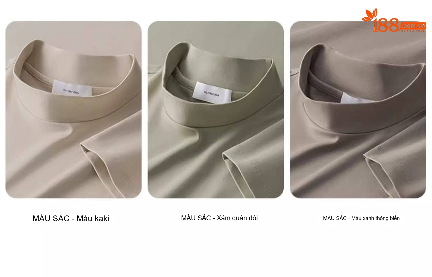 Áo Thun Dài Tay Nam Cổ Lọ Vải Cotton Thoáng Khí Giữ Ấm Mùa Thu Đông Màu Đen, Trắng, Nâu, Xám... chi tiết 25