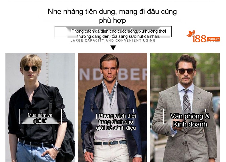 Túi Đeo Chéo Nam Da Bò Dáng Đứng Nhỏ Gọn Màu Nâu Đậm, Nâu Vàng chi tiết 6