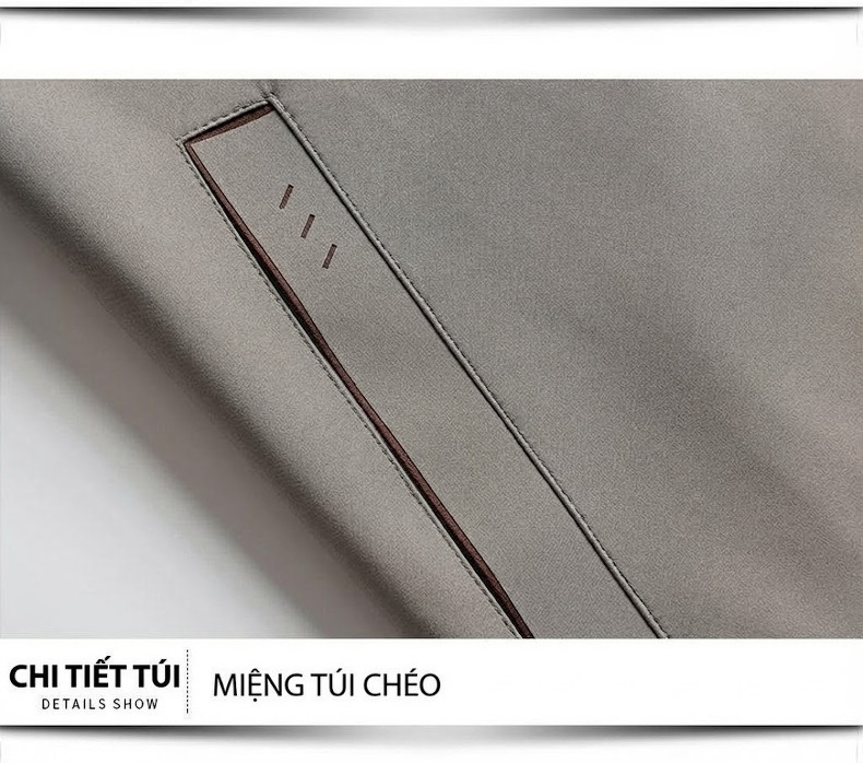Áo Khoác Nam Trung Niên Dáng Suông Lót Dệt Kim Màu Xanh Navy, Đen, Xám chi tiết 27